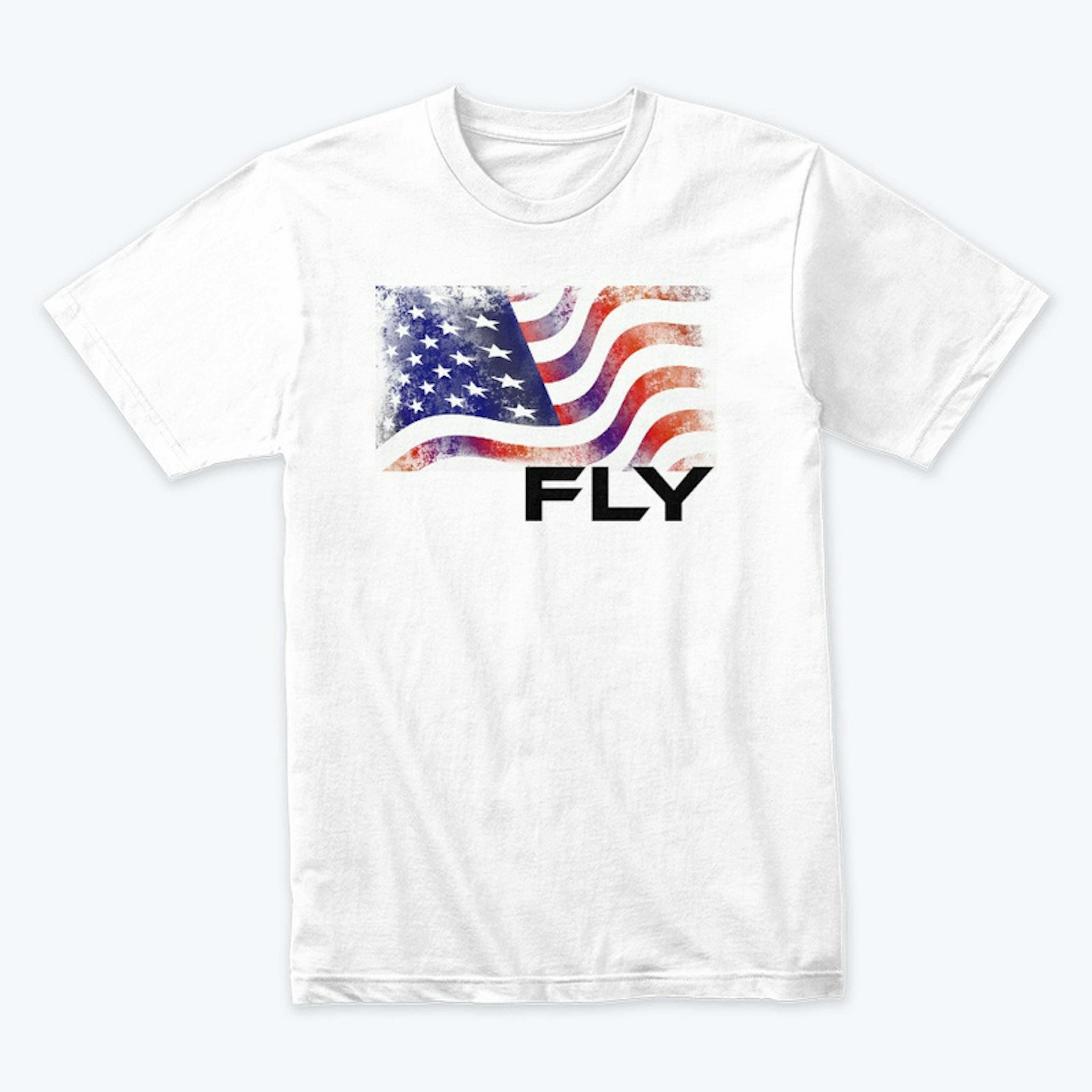Fly in America t-shirt and sticker