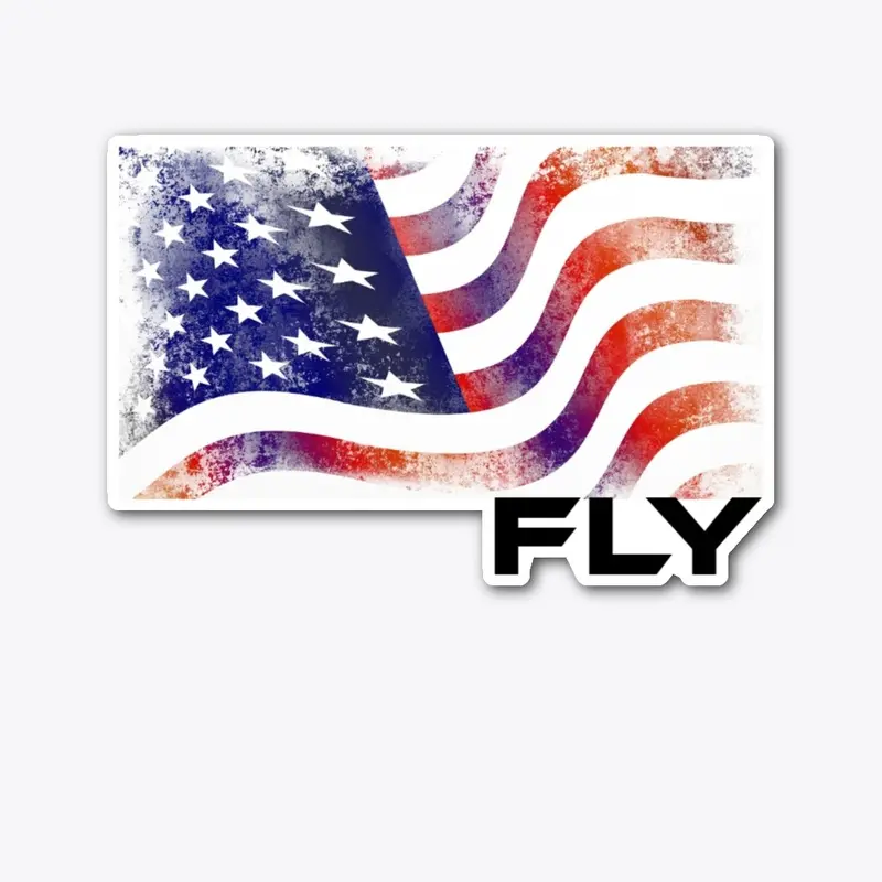 Fly in America t-shirt and sticker